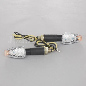 2x 14 LED Amber Motorcycle Bike Turn Signal Indicators Light Universal 12V JA1 - Picture 1 of 6