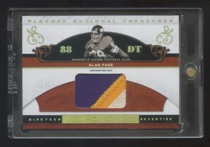 2007 NATIONAL TREASURES Alan Page GAME WORN 3 COLOR JUMBO PATCH JERSEY #ED 1/2 - Picture 1 of 2