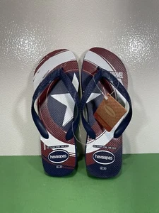 Havaianas Men’s Size 9 US Marvel Captain America Flip Flops Beach Sandals Thongs - Picture 1 of 3