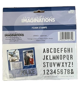 Creative Imaginations Foam Stamps- “Stencil” uppercase letter and numbers - Picture 1 of 2
