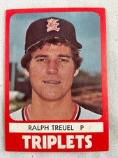 1980 TMCA Minor League Baseball Card-Evansville Triplets #15-Ralph Treuel