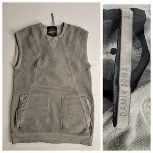 Chaleco de punto DAMIR DOMA SILENT para hombre M/L* suéter de algodón cuello redondo gris - Imagen 1 de 11