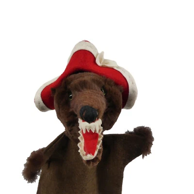 Vintage alte Handpuppe WOLF mit Dreispitz - Bild 1 von 4