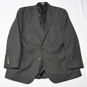 Croft & Borrown 48R Brown Houndstooth Mens Blazer Suit Jacket Sport Coat - Picture 1 of 12