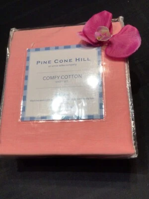 Pine Cone Hill Annie Selke Cómodo Juego de Sábanas Dos Algodón Coral Venta al por menor $144 Foto 1 de 4