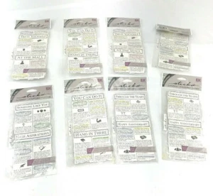 Lot of 8 EK success classifieds stickers card stock shopping anniversary - Picture 1 of 7