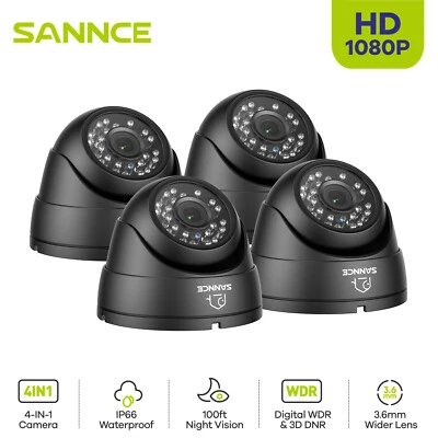 SANNCE 900TVL Wire Security CCTV Camera IR Night Vision fit for Analog DVR IP66
