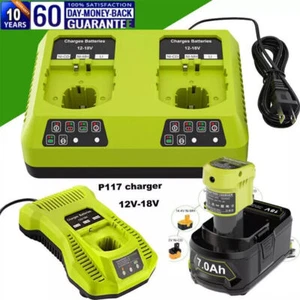 Dual Port Charger For RYOBI P108 18V 18 Volt One Plus High Capacity Lithium-ion - Picture 1 of 10