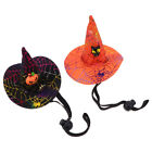 Spooky Pet Hair Accessory: Witch Hat Headband for Halloween (2 Pcs)