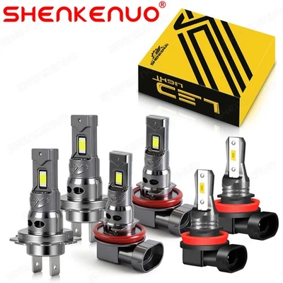 For Mazda MX-5 Miata 2006 2007 2008-2014 Headlights Hi/Low +Fog Light H7+H11+H11 - Image 1 of 4