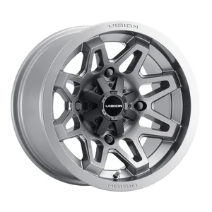 12x8 Vision 416 Se7en Gunmetal UTV Wheels 4x156 (-10.2mm) Set of 4 - Picture 1 of 5