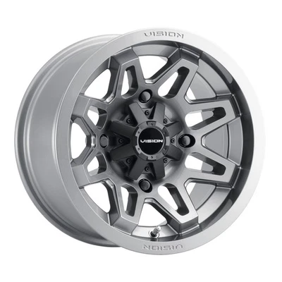 12x8 Vision 416 Se7en Gunmetal UTV Wheels 4x156 (-10.2mm) Set of 4 - Image 1 of 4