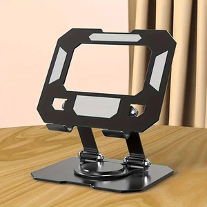 Soporte ajustable para tableta negro multiángulo giratorio 360° de acero al carbono - Imagen 1 de 2