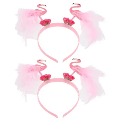  2pcs Flamingo Headbands Animal Costume Headbands Children Hair Accessory For - Image 1 of 4