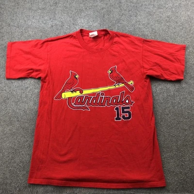 Camisa De Colección Cardenales de San Luis Para Hombres Mediana MLB Béisbol Jim Edmonds 15 2000s Foto 1 de 4