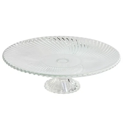 Assiette plate Home ESPRIT Transparent Verre 26 x 26 x 8 cm - Photo 1/3