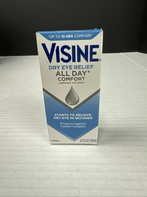 Gotas lubricantes para ojos Visine Dry Eye Relief All Day Comfort 0,5 fl oz Foto 1 de 2