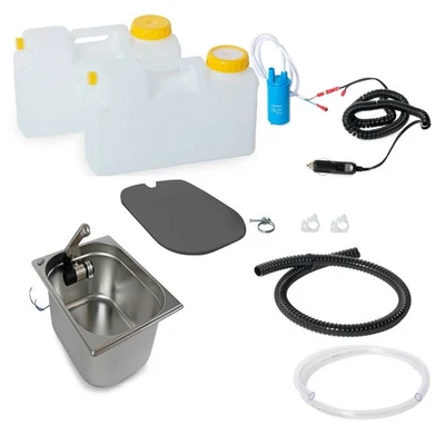 12V Camping Spüle Bausatz Waschbecken Spülbecken Abdeckung Caravan Wohnmobil Dun - Bild 1 von 4