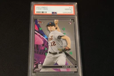 2021 Topps Finest - Rookie - Casey Mize - Card # 73 - PSA GEM MINT 10 - Image 1 of 4