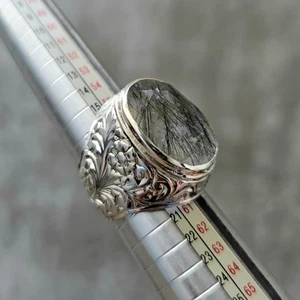 White Quartz Ring, Dure Najaf Ring For Men, 925 Sterling Silver Ring, Shia Ring - Picture 1 of 8