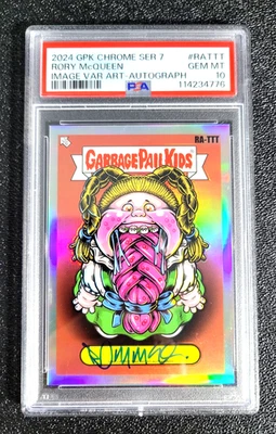 PSA 10 GEM MINT RORY MCQUEEN 2024 IMAGE VARIATION ART AUTOGRAPH AUTO GPK G5904 - Image 1 of 2