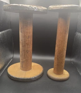Vintage Industrial Wooden Bobbins/Spools (possibly antique) - Picture 1 of 16