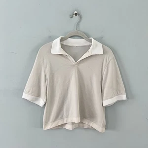 Camisa Polo Recortada Lululemon Swiftly Tech Ajuste Relajado Blanco Talla 4 - Imagen 1 de 4