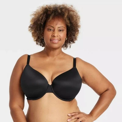 Auden Women's Demi Lightly Lined T Shirt Bra Black Size 40DDD - Image 1 of 4