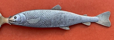 WOW! "CUCHARA RECUERDO PLATA ESTERLINA SALMÓN OREGÓN PESCADO FIGURA GRANDE 5-3/4""" Foto 1 de 4