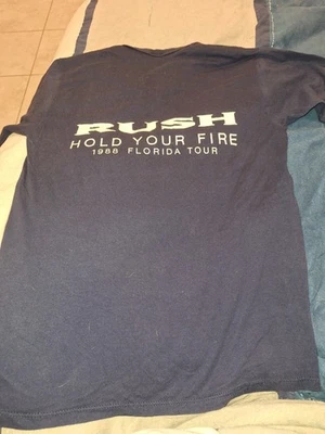 Rush Rare Original Hold Your Fire Florida 1988 Crew T-Shirt ! - Image 1 of 4