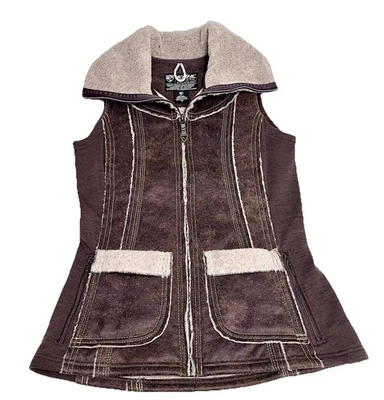 Chaleco Kuhl Dani Projekt Sherpa Marrón Gamuza Mezcla Lana Vellón Mujer’s Talla XS Otoño Foto 1 de 4