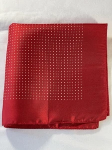 Pañuelo/pañuelo bolsillo seda puntos rojos/blancos - Hecho en inglés - Imagen 1 de 3