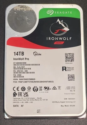 Seagate IronWolf Pro 14TB 7200RPM 3.5 SATA NAS HDD ST14000NE0008 - Image 1 of 4