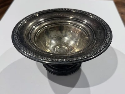 Vintage Rogers STERLING SILVER Weighted Reinforced Compote Candy Dish 158 g 6 in - Image 1 of 4