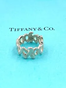 Authentic Tiffany & Co 925 Silver Paloma Picasso Loving Heart Vintage Band sz 6 - Picture 1 of 10