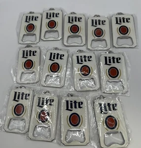 Lote de 13 abridores de botellas con llavero de metal Miller Lite nuevos en paquete - Imagen 1 de 3