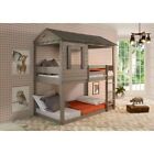 Mybo Furniture Darlene Twin/Twin Bunk Bed, Rustic Gray 38140