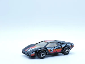MATCHBOX SUPERFAST BLACK/ORANGE/WHITE LP500S lAMBORGHINI COUNTACH 500 LP - Picture 1 of 8
