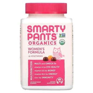2 X SmartyPants, Organics, Women's Complete, 120 Vegetarian Gummies - Picture 1 of 2