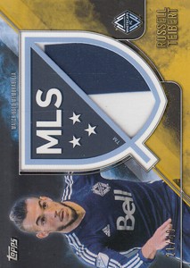 2015 Topps Apex MLS Crest Relics Gold #CJRRT Russell Teibert Jersey /50
