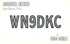 WN9DKC Wauwatosa, Wisconsin Vintage 1962 QSL Post Card. Amateur (Ham) CB Radio.