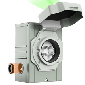 30 Amp 4 Prong Generator Power Inlet Box, NEMA L14-30P Power Inlet Box for 4 ... - Picture 1 of 6
