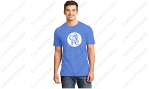 Vintage Soccer T-Shirt London Blues Distressed HEATHER ROYAL Chelsea Tee *NEW - Picture 1 of 3