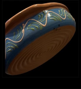 Handmade Painted Spanish Pottery Medium Bowl Signed Alfareria Luis Jimenez - Picture 1 of 4