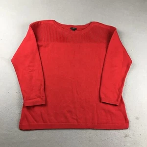 Talbots Sweater Womens XLP Red Long Sleeves Lightweight Pullover Ribbed - Picture 1 of 11