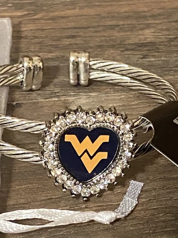 NCAA FOOTBALL BASEBALL BASKETBALL WEST VIRGINIA CABLE CUFF BANGLE BRACELET Cover