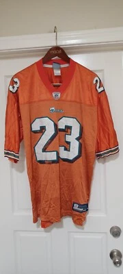 锐步罗尼·布朗球衣迈阿密海豚队 #23 橙色男式中号 NFL — 第 1/4 张图片