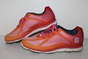 Footjoy emPower Golf Shoes, #98002, Orange/Pink, Women's Size 9 - Picture 1 of 5