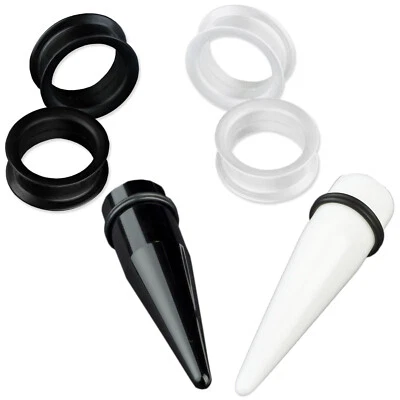 3er Set 1 Dehnungsstab + 2 Tunnel Silikon Plug Expander Dehnstab Dehnungsset S7 - Bild 1 von 2