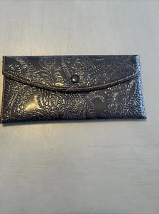 Damen Geldbörse schwarz mit Druckknopfverschluss - Bild 1 von 5